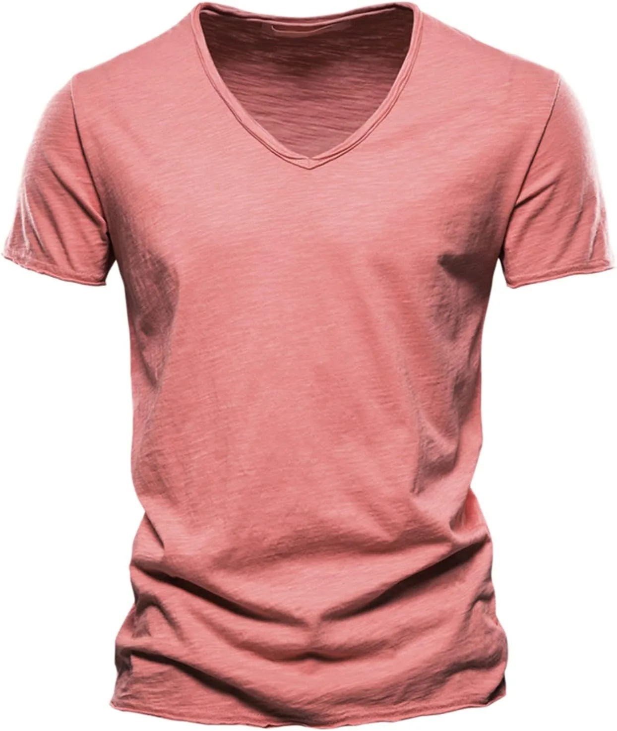 

Футболка для мужчин V-Neck Slim Fit с коротким рукавом, влагоотводящая