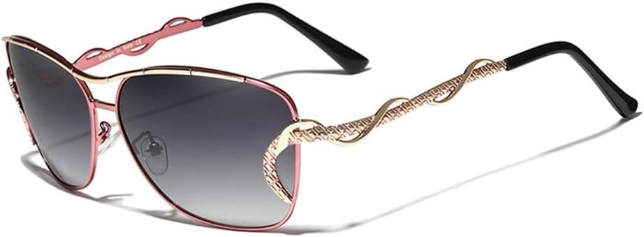 

Женские очки с градиентными линзами, большая оправа, поляризованные солнцезащитные очки для женщин, защита от УФ-излучения UV400, большие солнцезащитные очки для отдыха HCPIHF, Pink