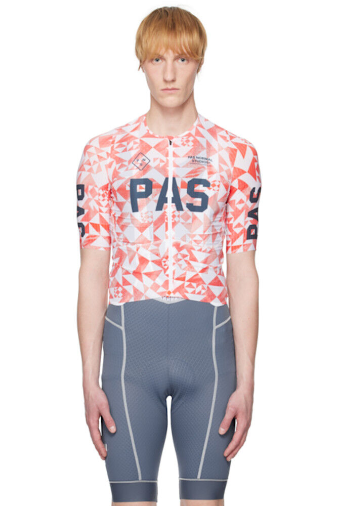 

Футболка Pro Jersey с красно-белым принтом «PAS» Pas Normal Studios