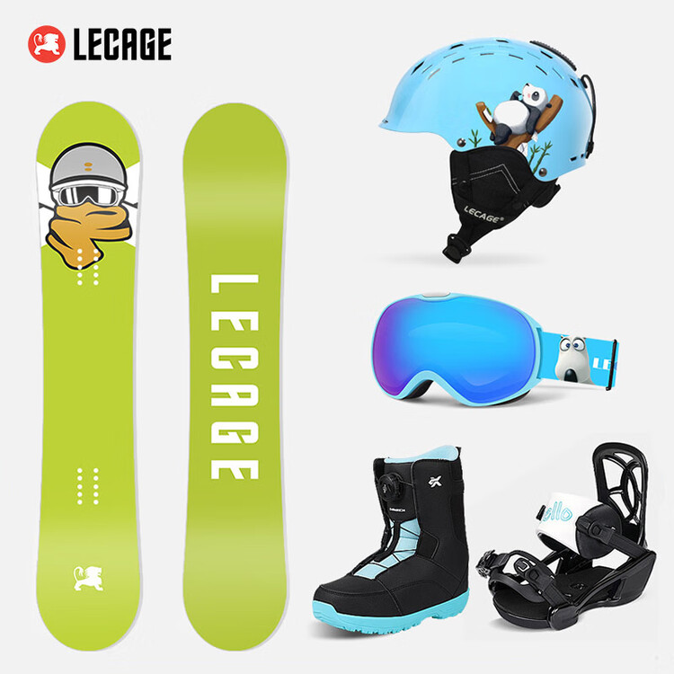 

Head Детский комплект: сноуборд Luluo Beginner (двухбортные), комплект Lekeqi (одинарный) для мальчиков и девочек, быстросъемные снегоступы, фиксированные, Top Player Green + быстросъемные снегоступы + крепление (комплект из 5 предметов), 120 см