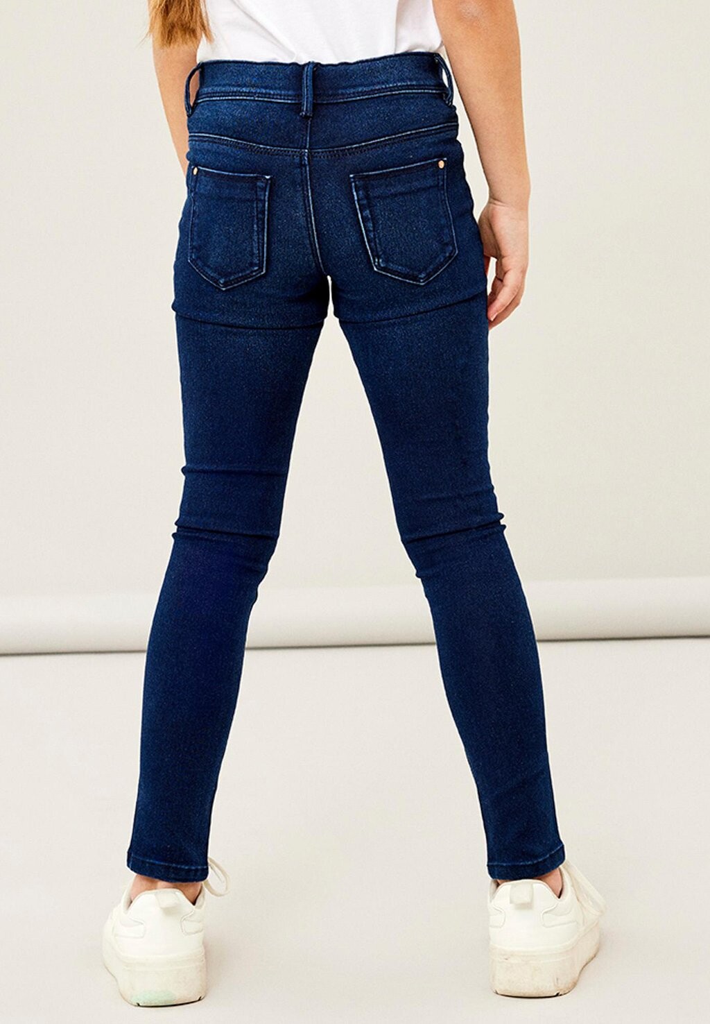 Джинсы Skinny Fit Nkfpolly Pant Name it, цвет dark blue denim — фото 2