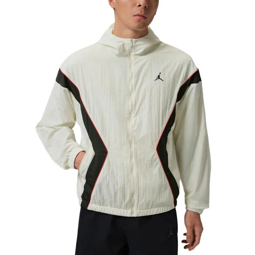 Куртка мужская White/Sail Black/Black с капюшоном Jordan