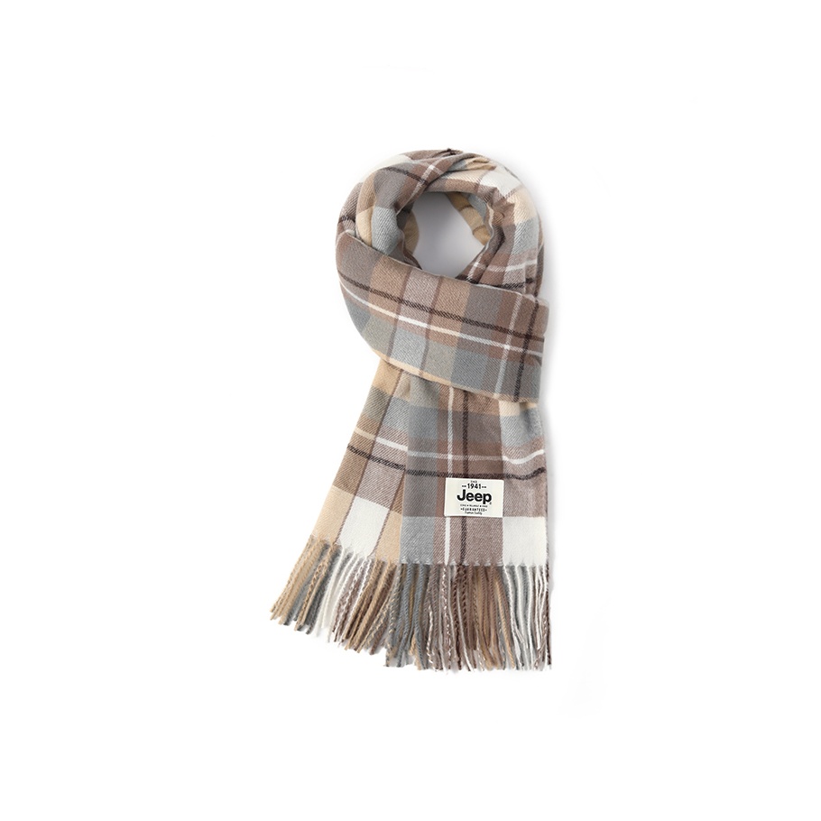 

Jeep Полиэстеровый вязаный шарф унисекс, Beige Gray