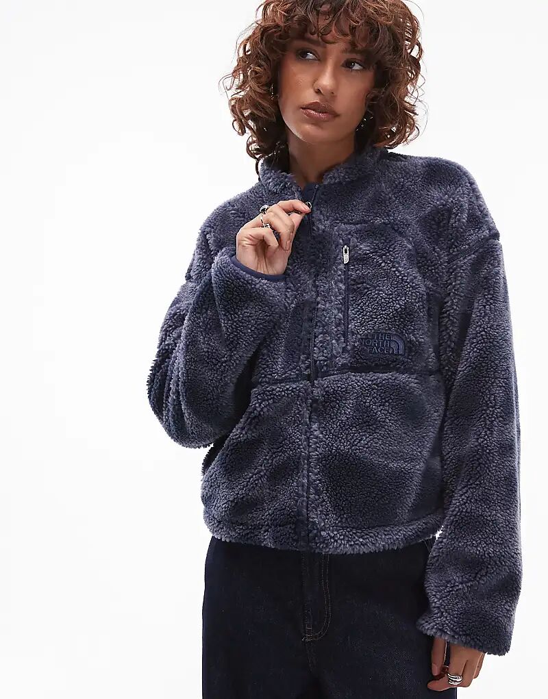 

Куртка North Face Extreme из искусственного меха на молнии с темно-синим принтом Halo