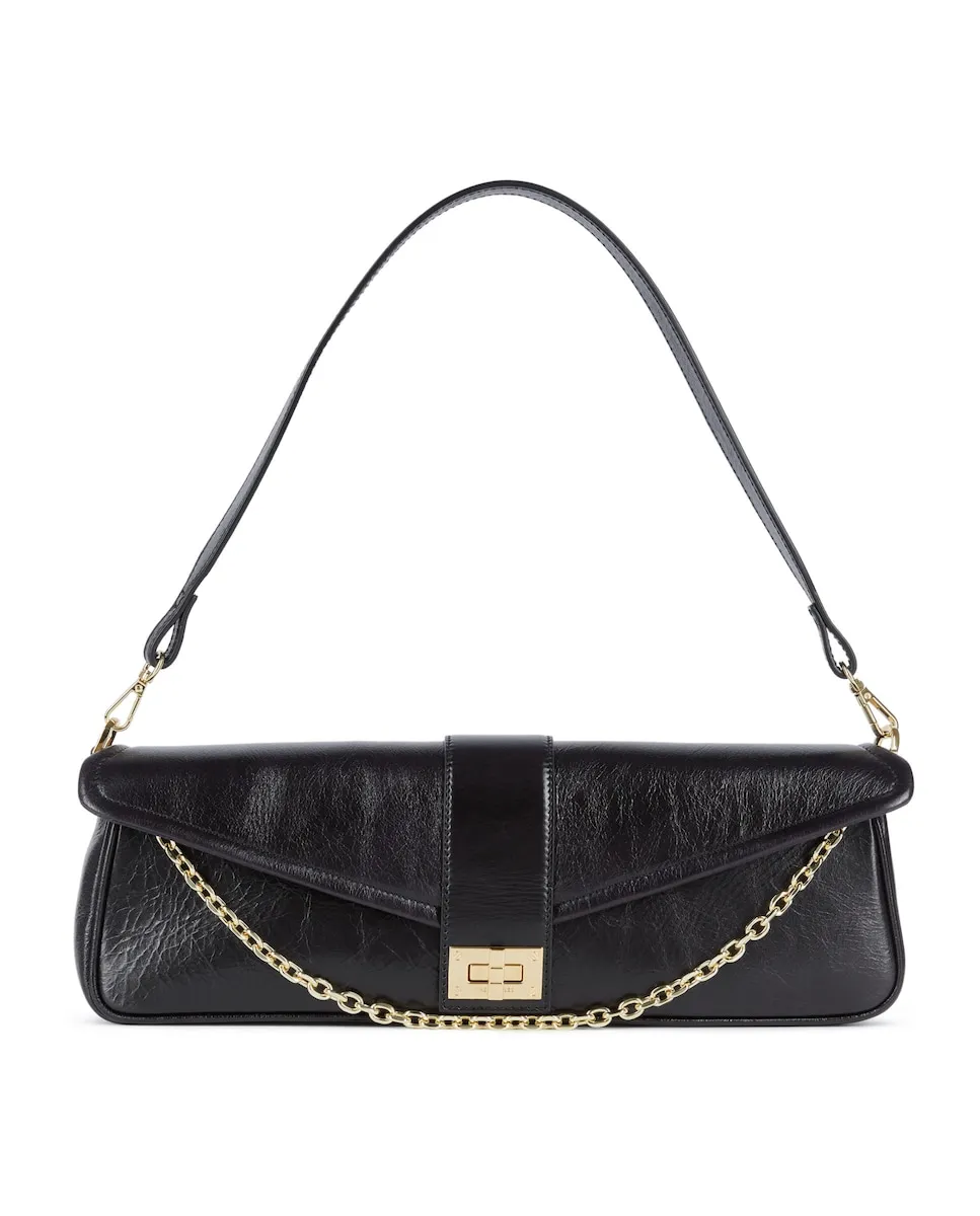 

Черная кожаная сумка через плечо The Kooples, черный