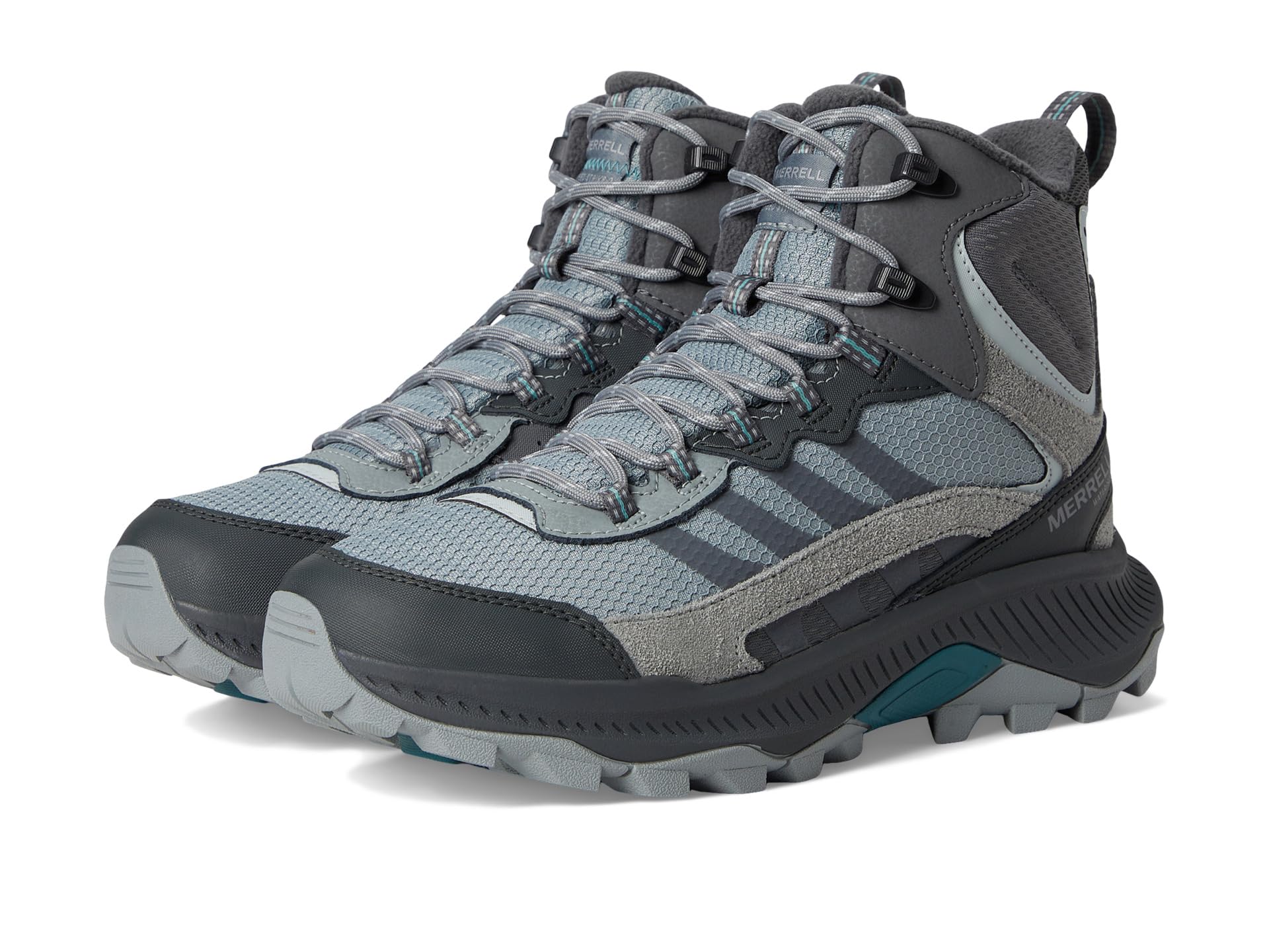 Ботинки женские Merrell Speed Strike 2 Thermo Mid спортивные водонепроницаемые, серо-голубой