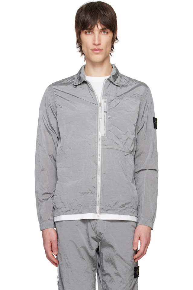 

Регенерированный нейлон металлик Econyl овершерта Stone Island, серый
