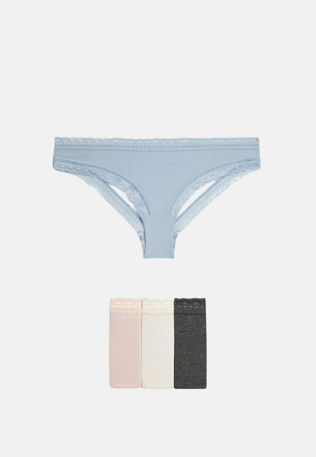 

Трусы 4 Pack Lace Brazillian Marks & Spencer, пестрый синий