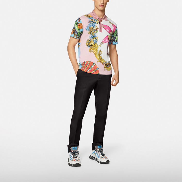 VERSACE Повседневные брюки мужские черные — фото 4