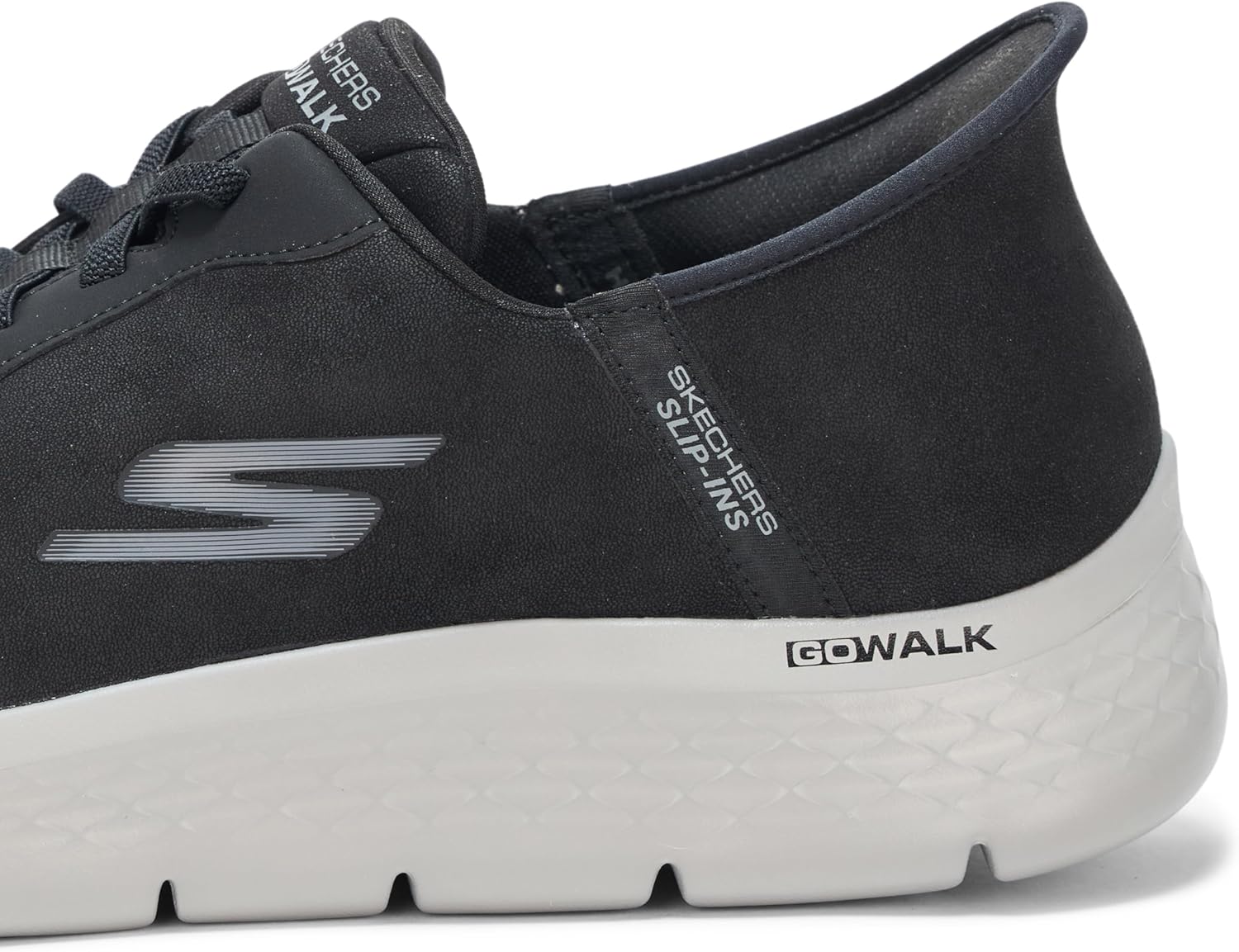 Мужские слипоны Skechers без рук: Go Walk Flex - плавное движение, черный — фото 4