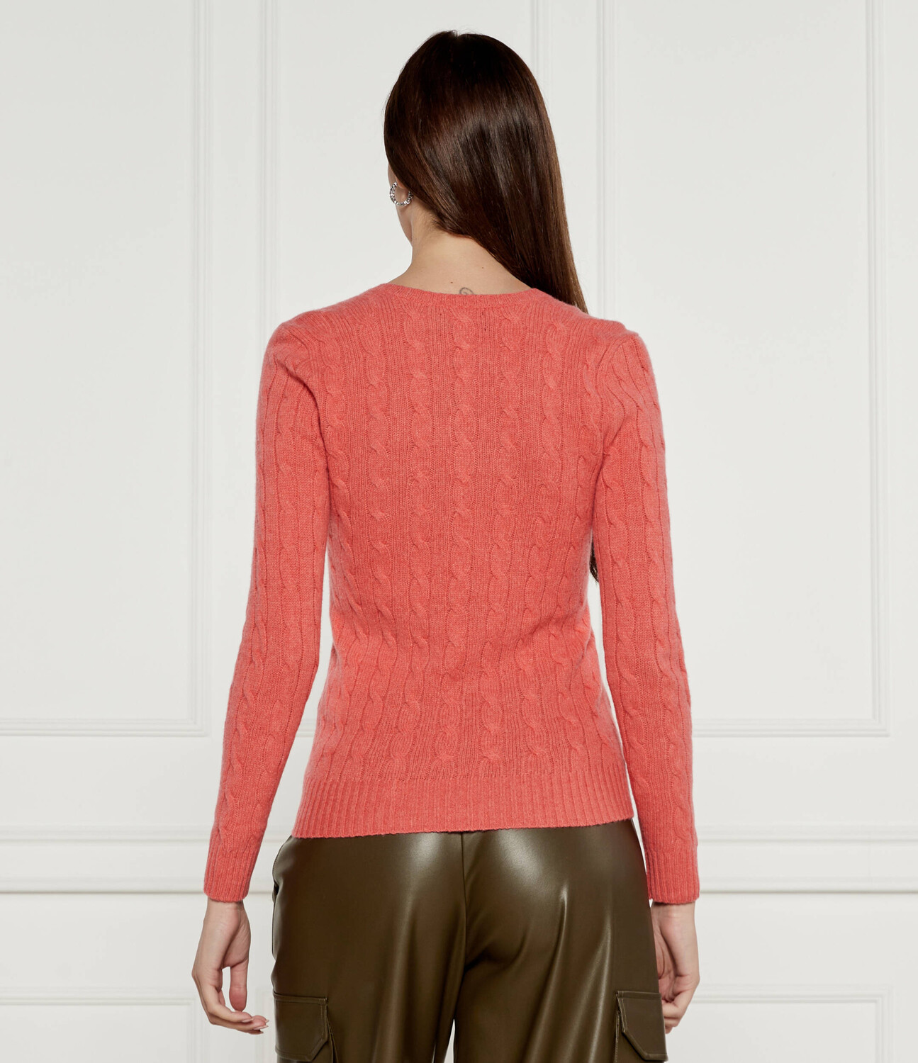 Свитер из шерсти POLO RALPH LAUREN KIMBERLY Regular Fit, цвет salmone — фото 3