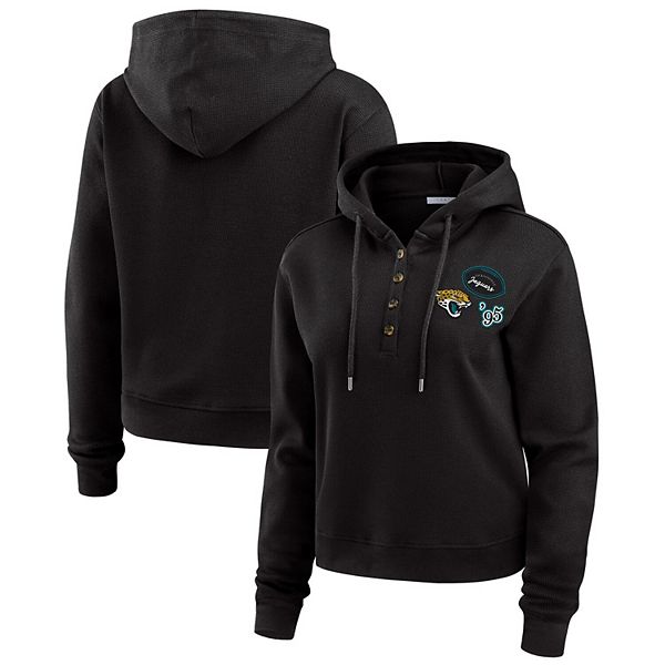 

Женский черный свитшот с капюшоном Jacksonville Jaguars Wear By Erin Andrews