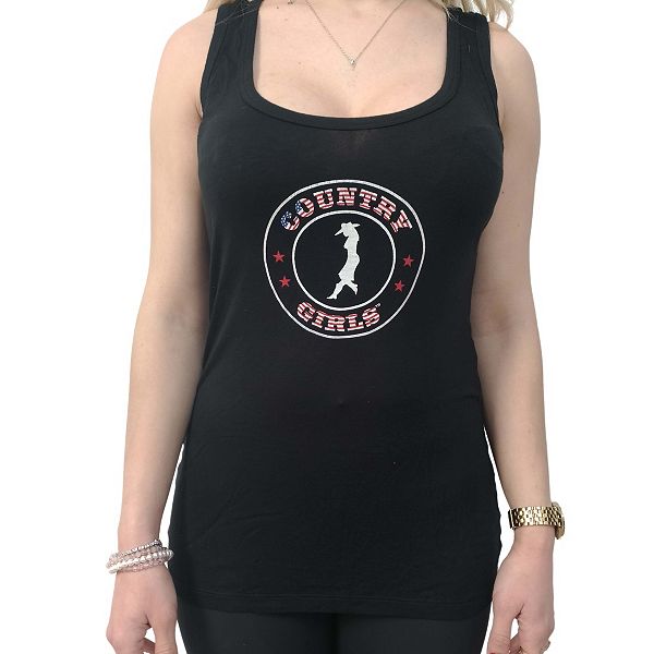 

Топ-майка racerback Country girls star circle Flashpopup