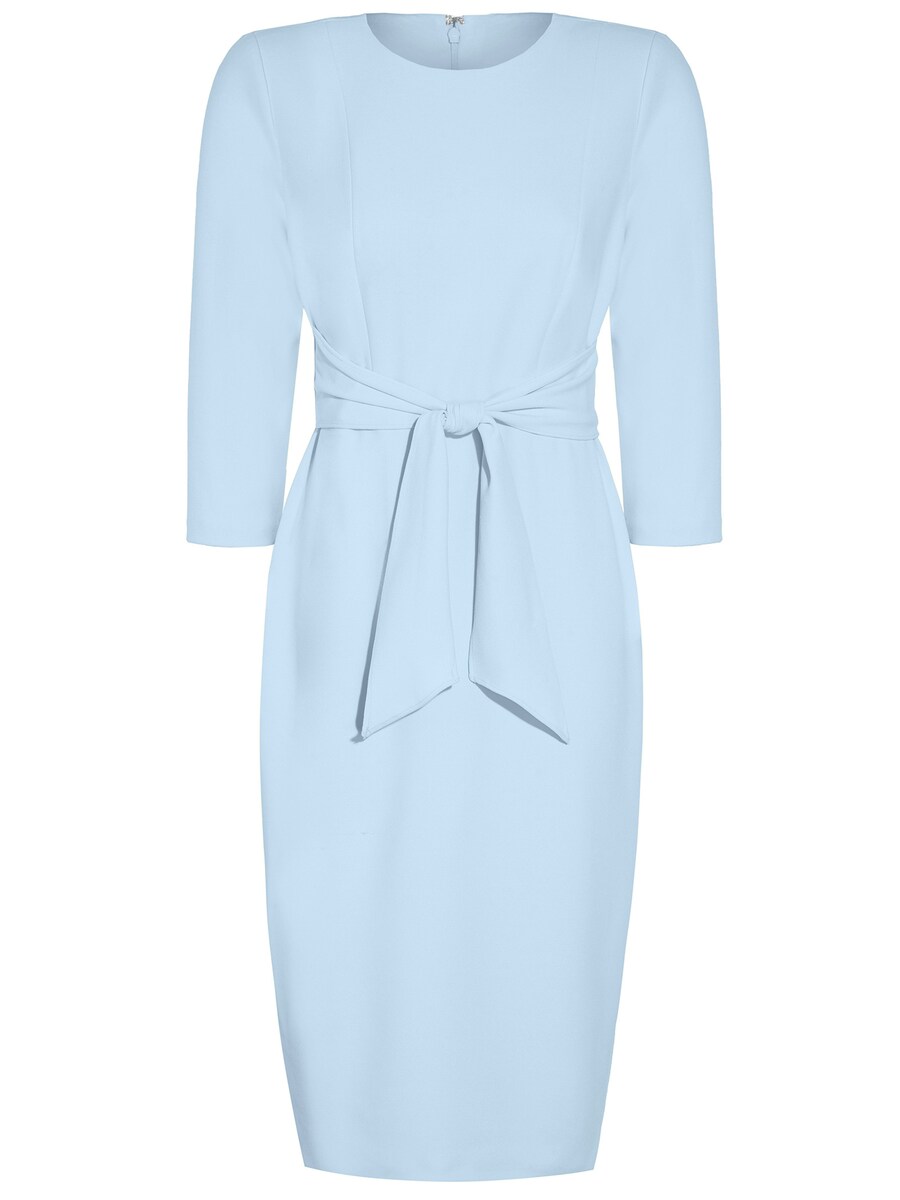 

Коктейльное платье Adrianna Papell Knit Crepe Tie Waist Sheath, светло-синий