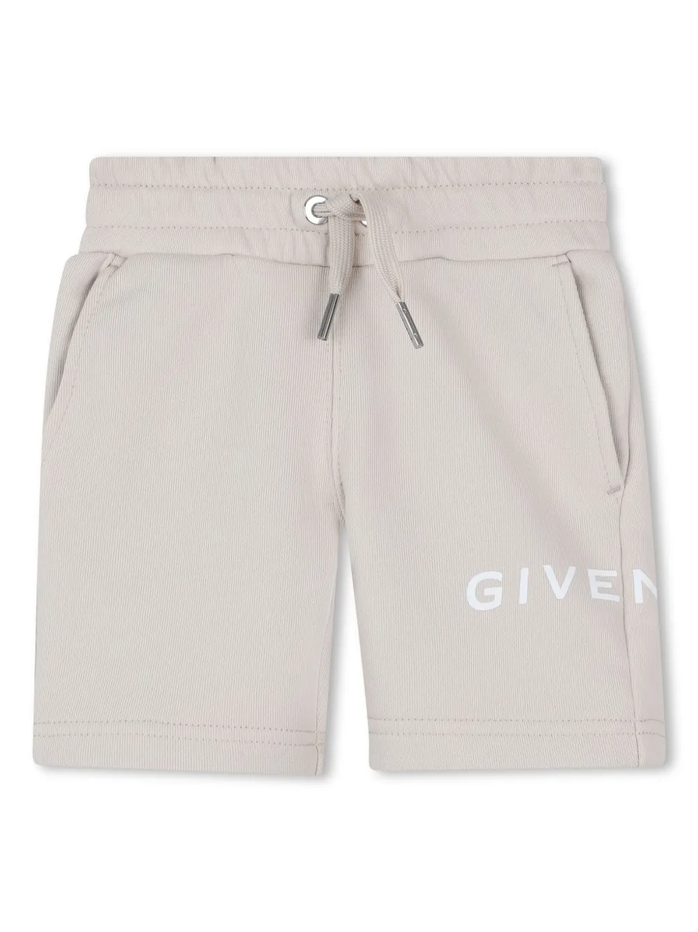 Флисовые шорты с логотипом Givenchy Kids, нейтральный