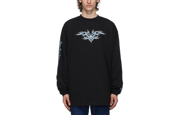 

Vetements Футболка мужская черная, Черный, Vetements Футболка мужская черная