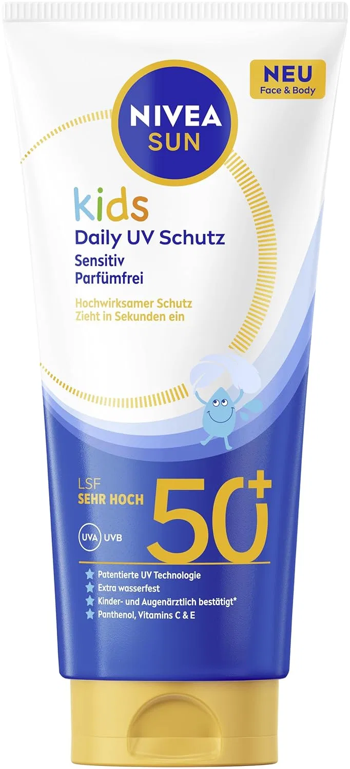 Детский солнцезащитный крем «SUN Kids Daily UV Protection Sensitive» SPF 50+ 100 мл от NIVEA Nivea Sun