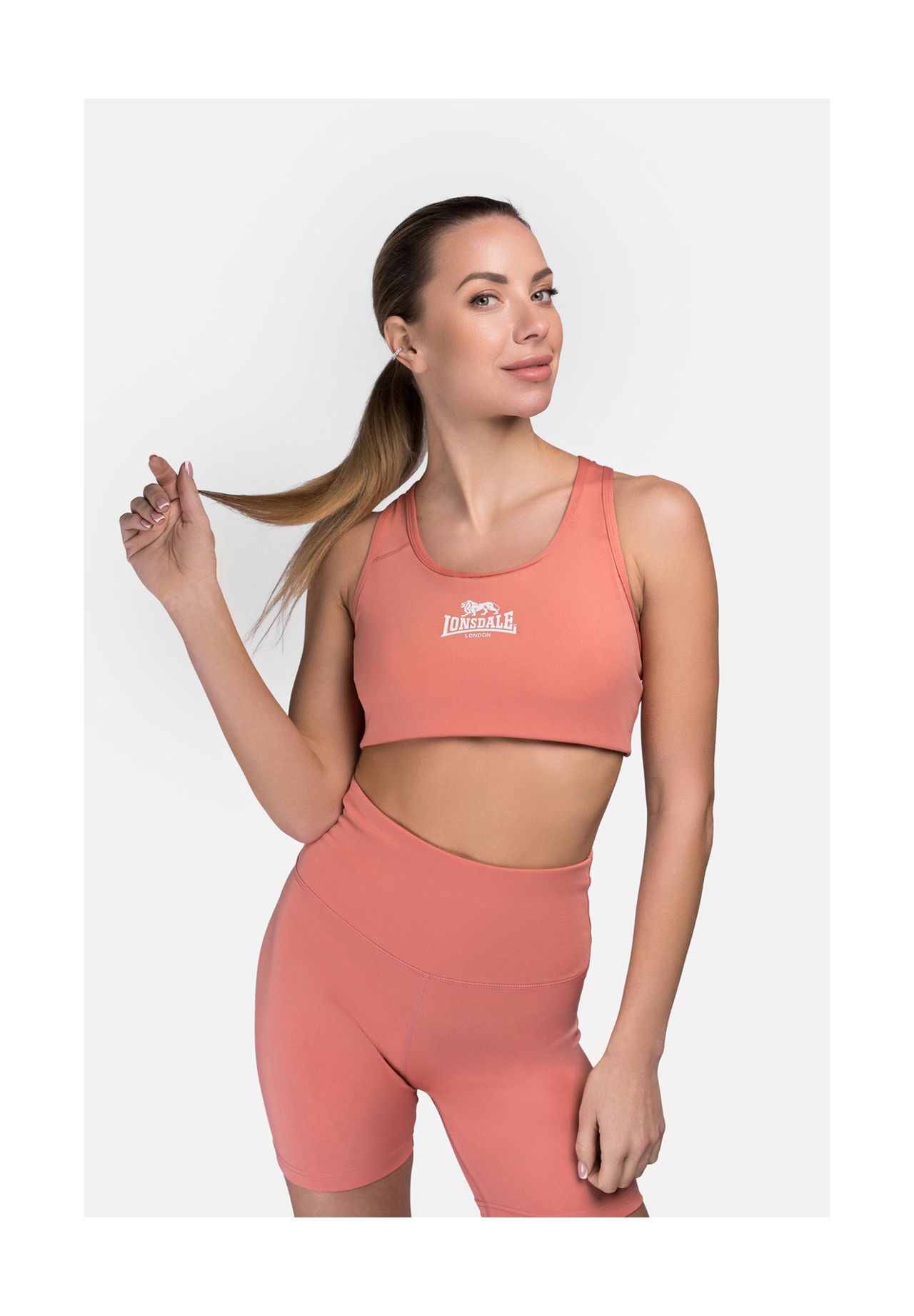 

Женский спортивный бюстгальтер WARDOUR LONSDALE, цвет Terracotta/white