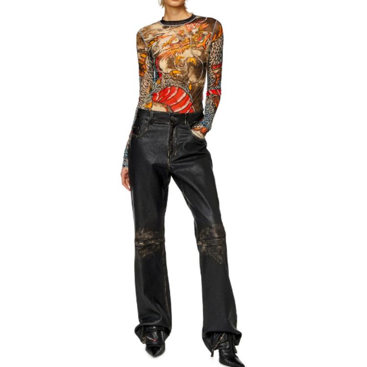DIESEL Футболка SS24 Unisex бежевый Red — фото 4