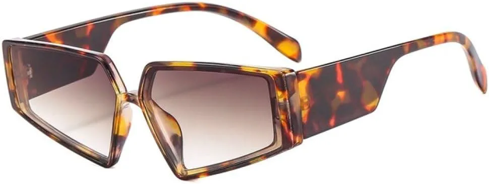 

Солнцезащитные очки для женщин 2027 года, модные винтажные, неправильной квадратной формы, солнцезащитные очки с защитой от УФ-излучения UV400 MTZJH, Leopard