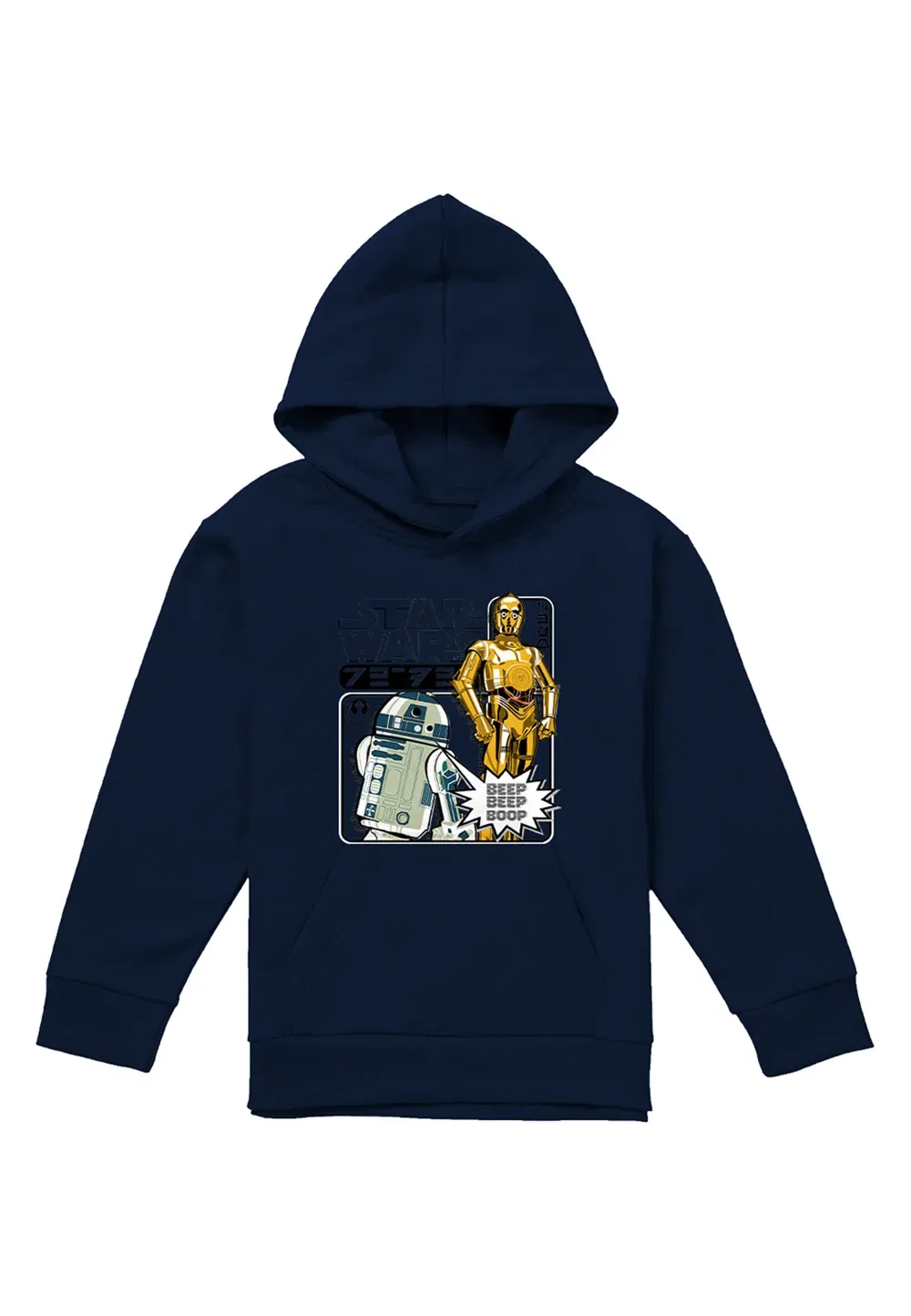 Детская худи с R2D2 и C3PO, Disney, темно-синий — фото 4