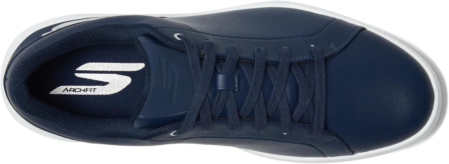 Мужские гольф-кроссовки Skechers Drive 6 с арочной поддержкой, из кожи, свободная посадка, без шипов, темно-синий — фото 2