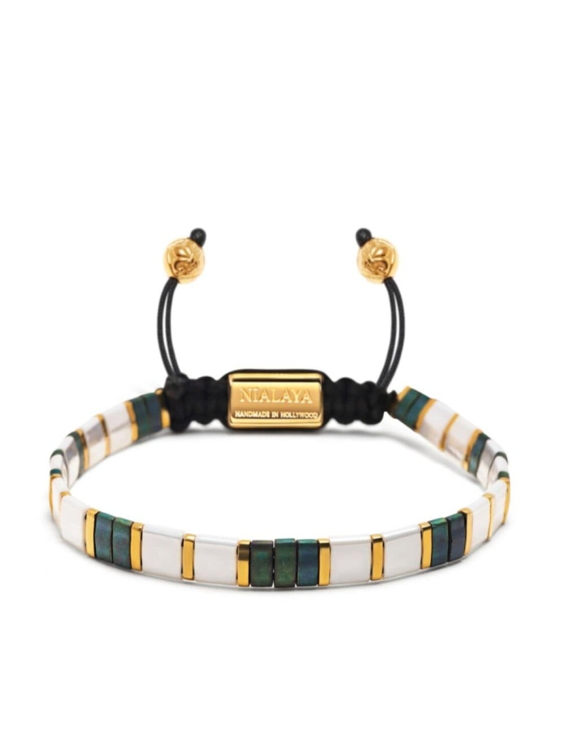 

Браслет из бусин с логотипом Nialaya Jewelry, белый