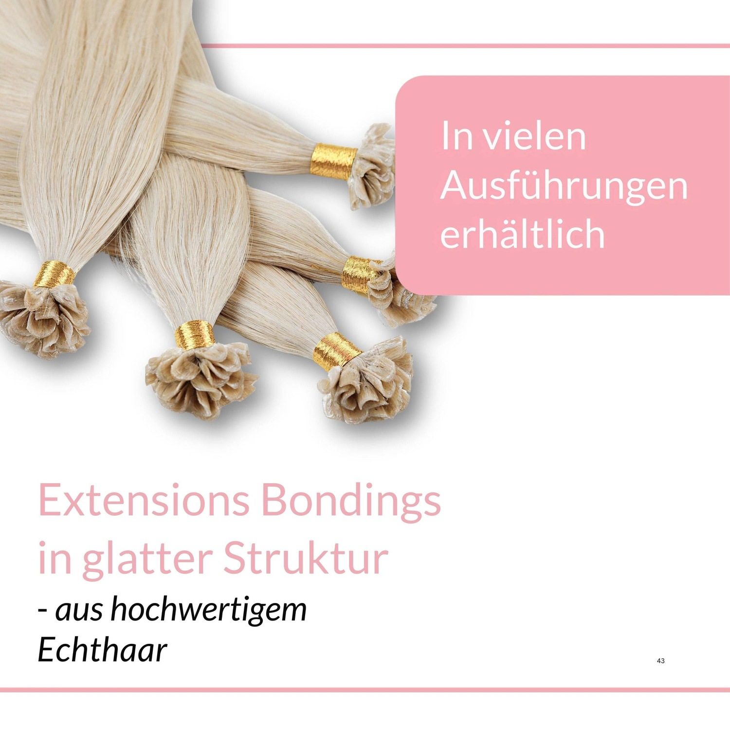 Накладные волосы bonding extensions echthaar #10/1 hell-lichtblond asch 0,5g Hair2Heart, 60cm, количество 25 шт. — фото 3