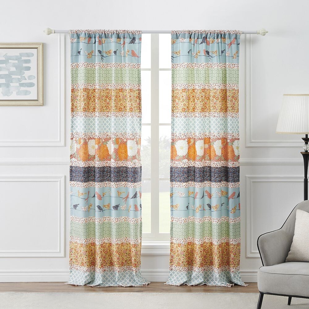 

Greenland Home Fashions Penelope Набор из 2 оконных занавесок, цвет Calico Stripe