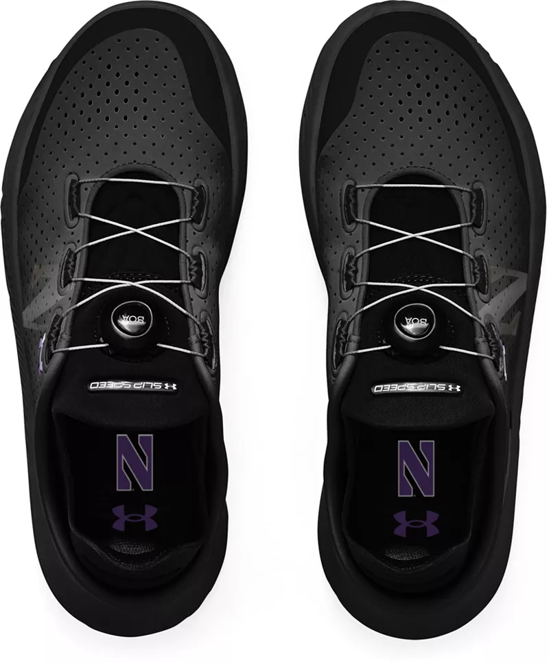 Мужские тренировочные кроссовки Under Armour Northwestern Wildcats Slipspeed Gear For Sports, фиолетовый/белый — фото 2