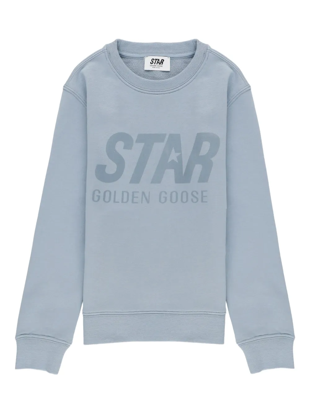 

Толстовка с круглым вырезом и принтом спереди Golden Goose Kids, синий
