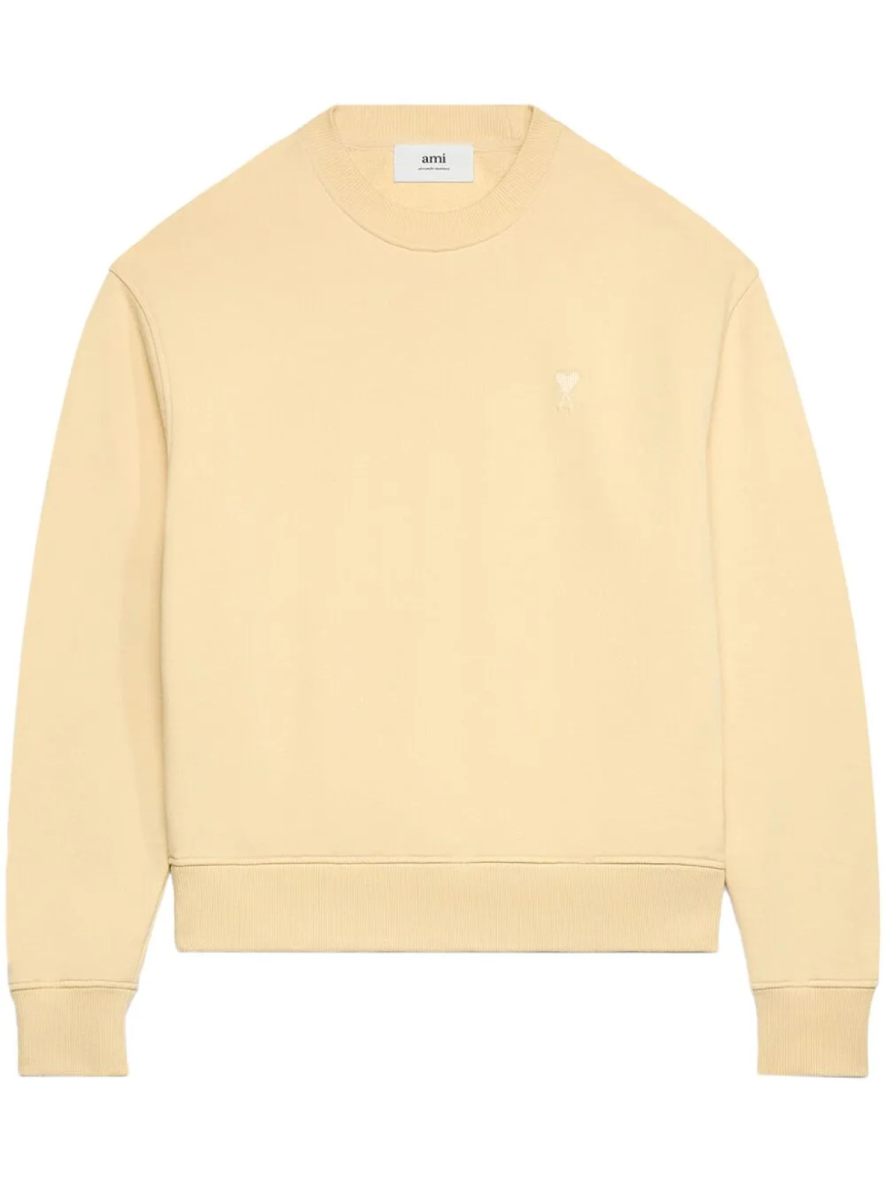 

AMI Paris толстовка с вышитым логотипом, желтый