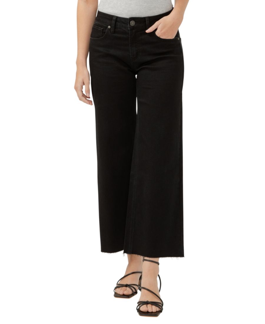 

Женские джинсы Suki со средней посадкой, облегающим силуэтом и широкими штанинами Silver Jeans Co, Black