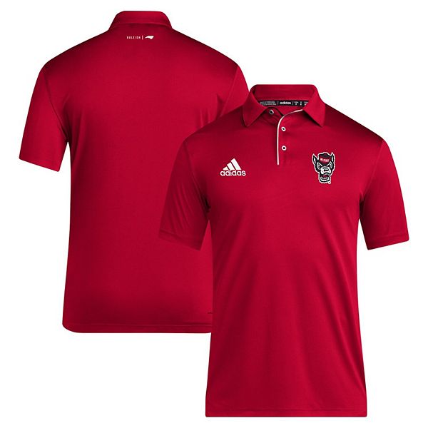 Мужская красная футболка-поло NC State Wolfpack 2024 Coaches Aeroready Adidas — фото 2
