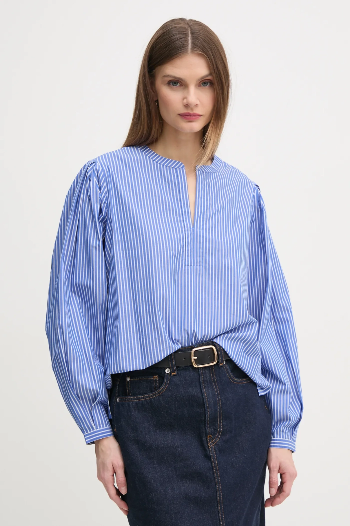 

Хлопковая блузка Tommy Hilfiger, фиолетовый