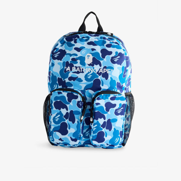 

Камуфляжный тканый рюкзак Bape A Bathing Ape, синий