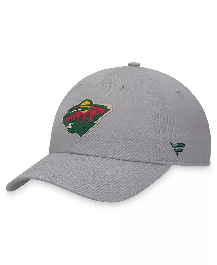 

Мужская серая регулируемая кепка Minnesota Wild Extra Time Fanatics