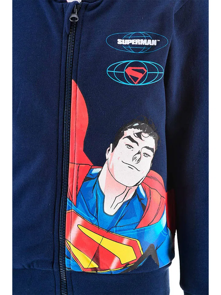 Толстовка с капюшоном, графический принт Superman, темно-синий — фото 3
