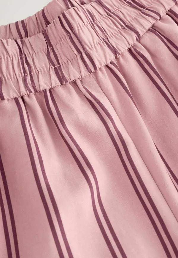 Укороченные брюки в полоску из мягкой ткани Next, Pink Stripe — фото 2