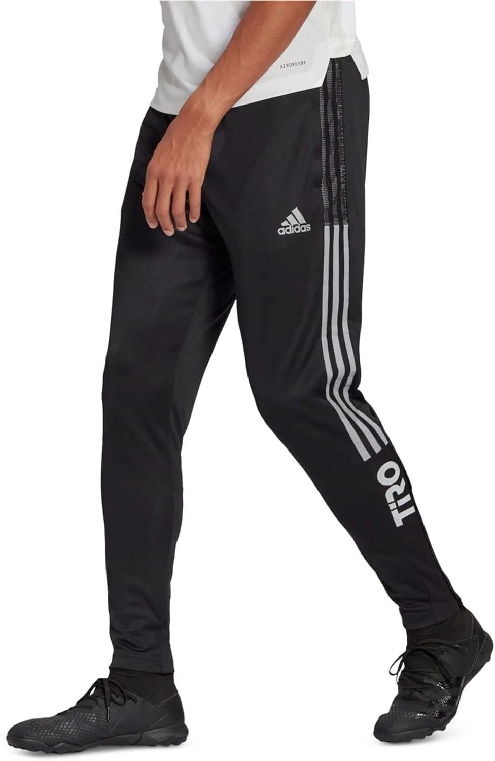 Спортивные брюки Adidas Tiro 21 Reflective Wording, черно-белый