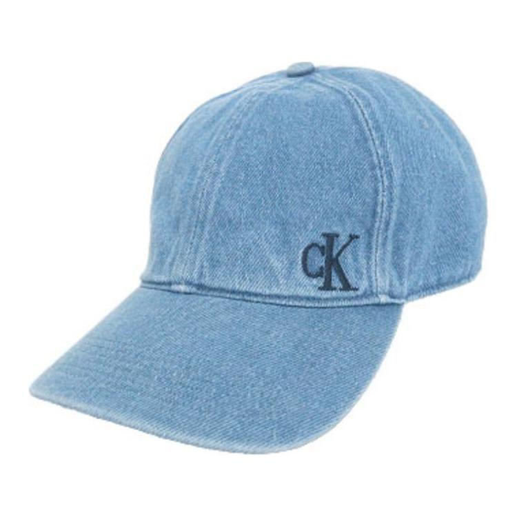 

Calvin Klein Хлопковая бейсболка унисекс синяя, Blue