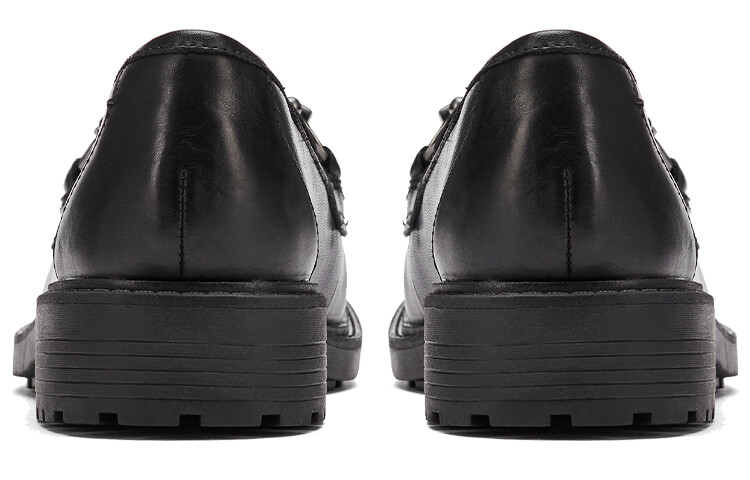 Туфли на платформе женские низкие черные Clarks — фото 3