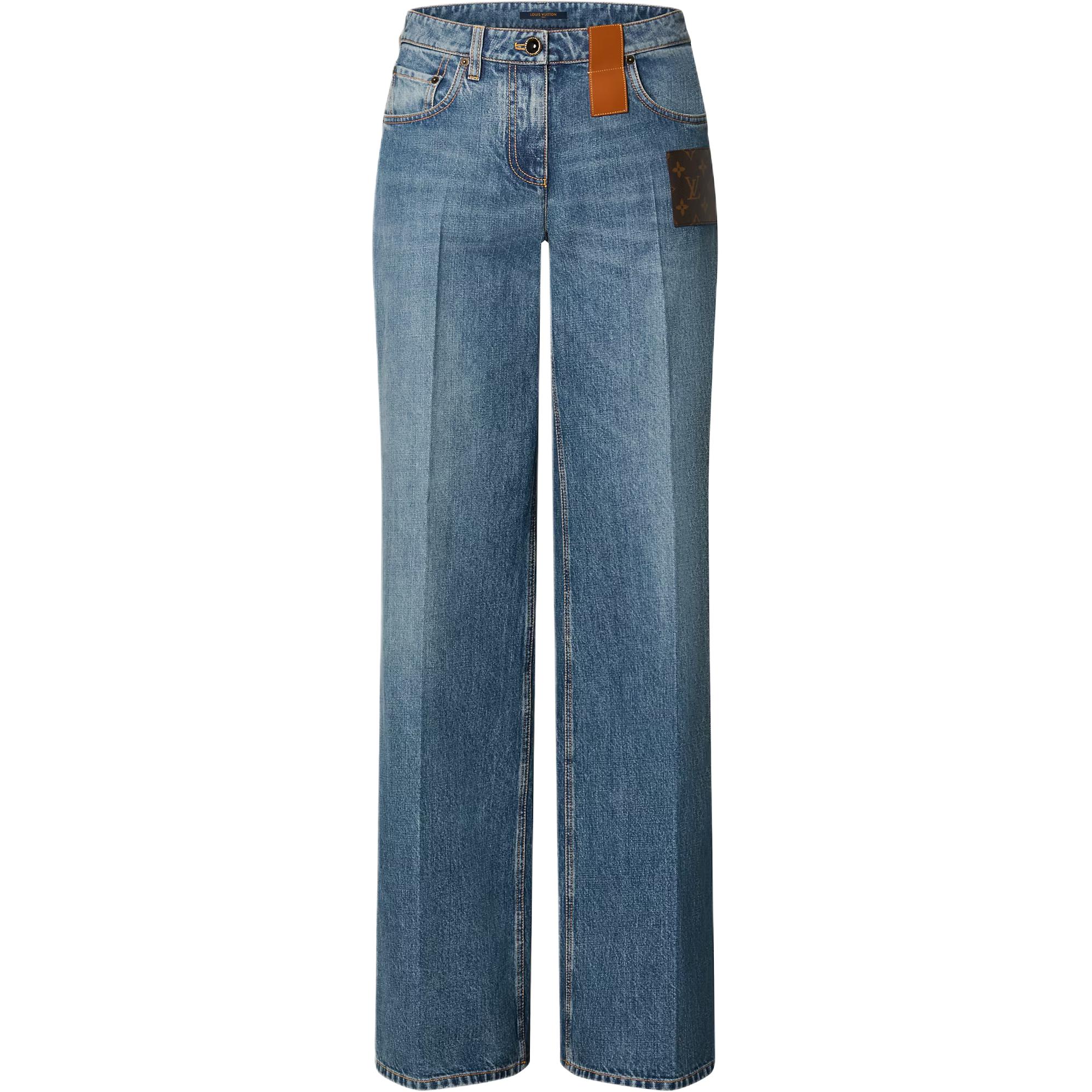 

Джинсы с высокой талией LOUIS VUITTON, синий