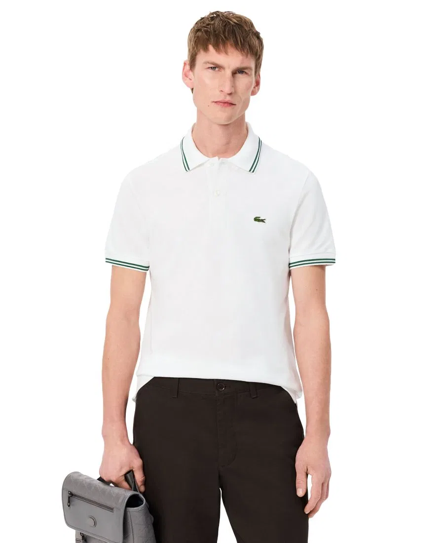 Мужская рубашка-поло с коротким рукавом Lacoste, White