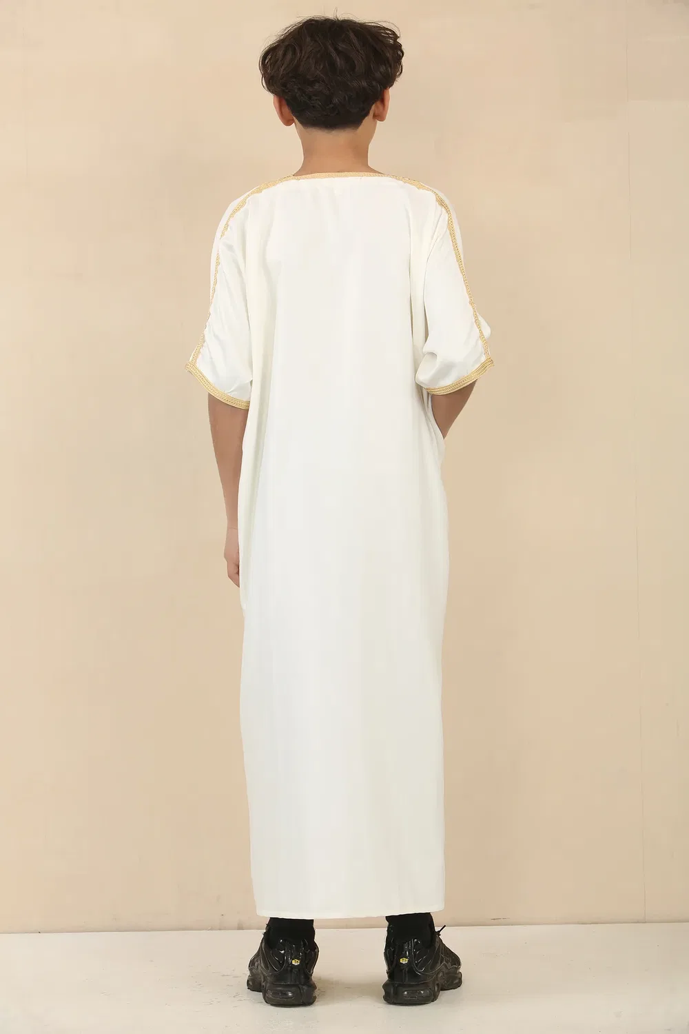 Arabic Thobes Детский белый марокканский халат для мальчиков Thobe Djellaba Jubba Eid — фото 3