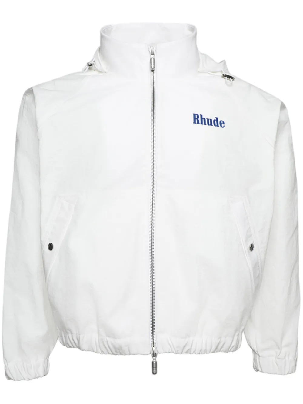 

Спортивная куртка с капюшоном и логотипом RHUDE, белый