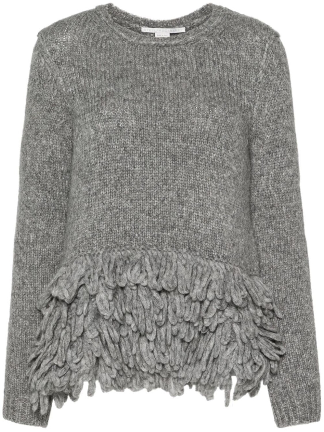 

Stella McCartney джемпер с бахромой, серый