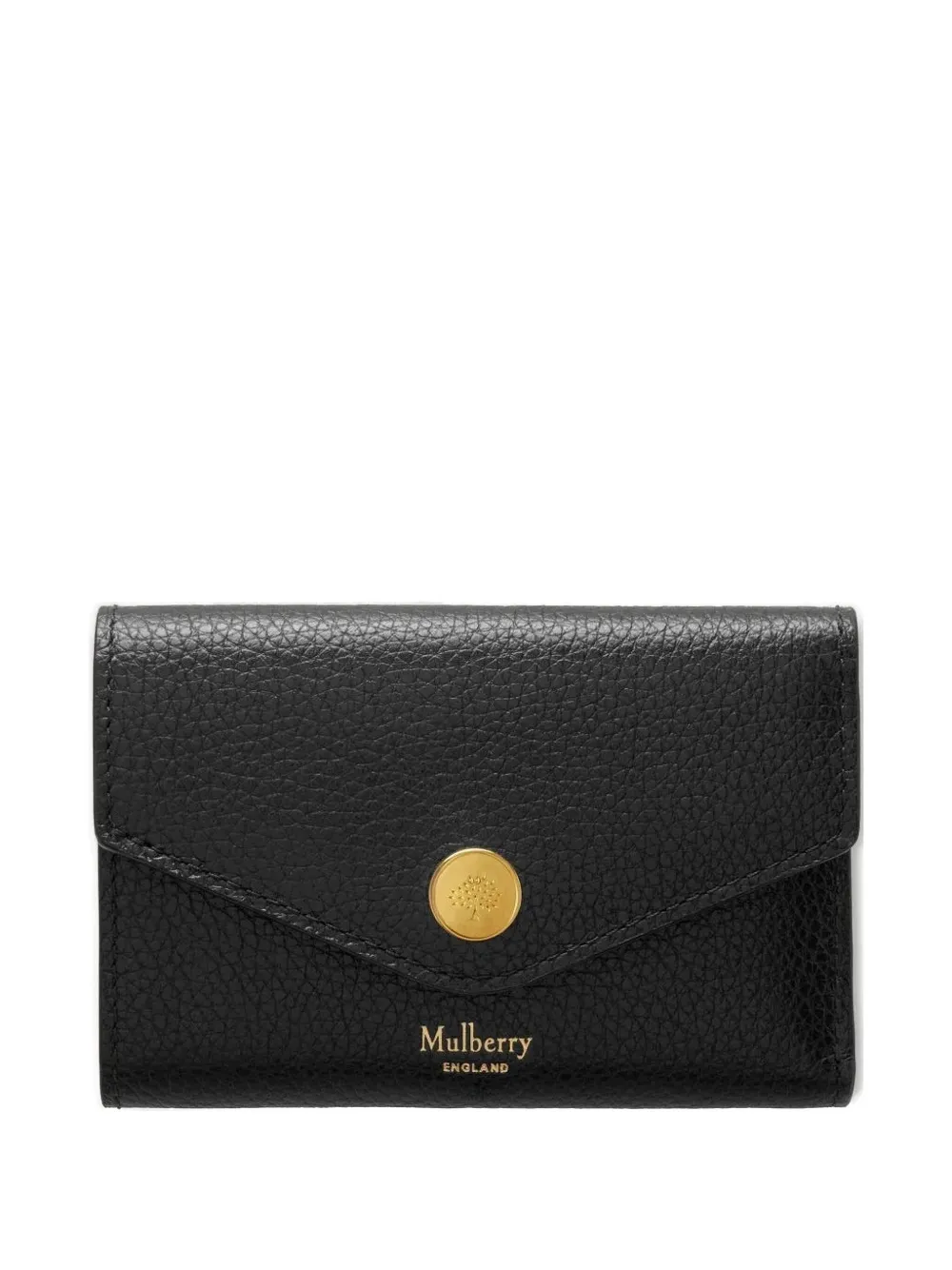 

Сложенный кожаный кошелек Mulberry, черный