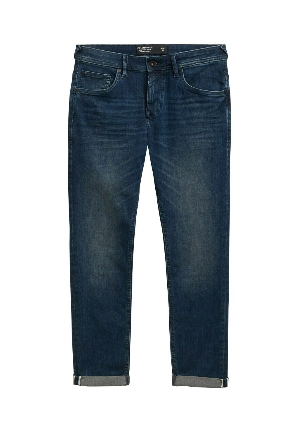 

Джинсы прямого кроя SUPERFLEX AEDAN TOM TAILOR DENIM, сине-черный деним