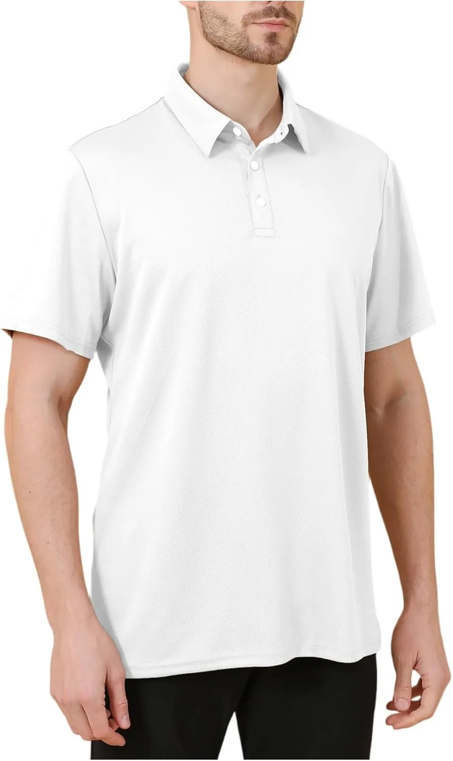 

Мужская футболка-поло Ymosrh Casual Short Sleeve Lightweight Quick Dry Performance Golf Work, M-3XL